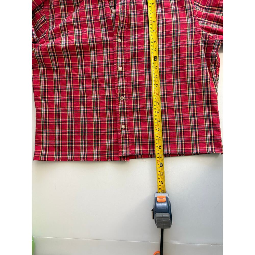 Ralph Lauren Upcycled Flannel Plaid Crop collegiate fall autumn grunge reworked - Picture 4 of 7